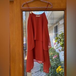 BCBG: Burnt Orange Layered Dress